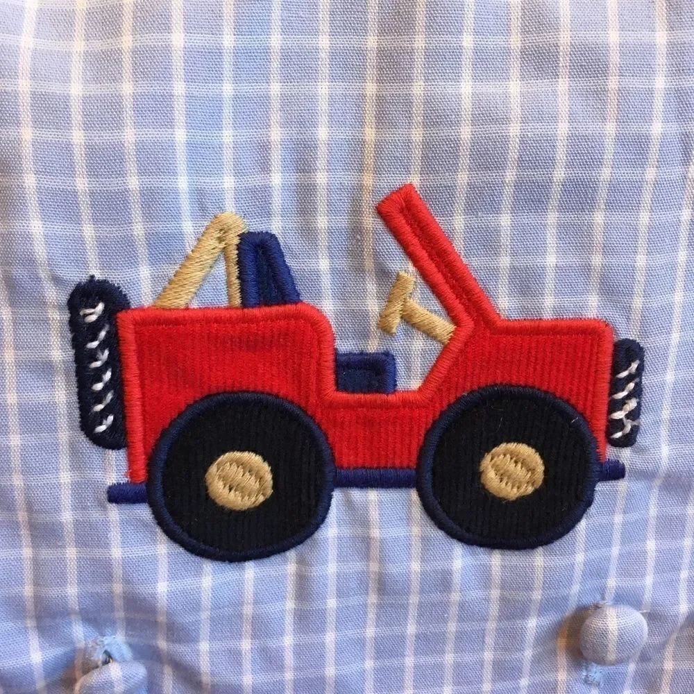 NEW WITH TAGS ZUCCINI ROMPER WITH INTERCHANGEABLE SANTA &‎ JEEP FRONTS